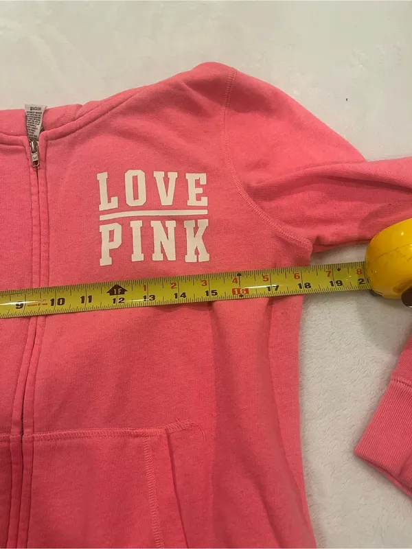 Victoria's Secret PINK Zip Up Hooding Jacket - Size Medium - Image 2