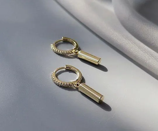 Metal Bar Dangle Drop Earrings for Women - Image 2