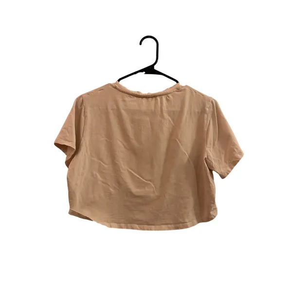 AYBL Cream Short Sleeve Athletic Workout T-Shirt Women Sz M - Image 2