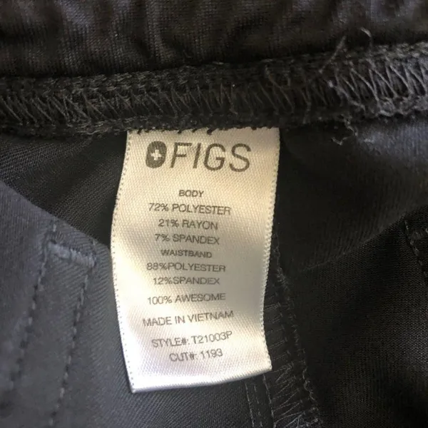 Figs Technical Collection Scrub Set Casma Top Straight Leg Pants Black sz S - Image 14