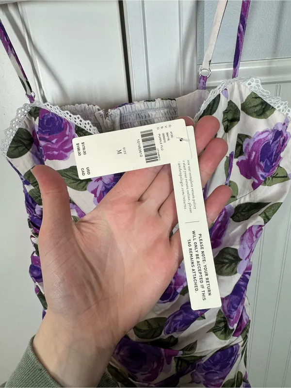 Anthropologie Maeve Cotton floral Printed Midi Dress size medium NEW NWT garden - Image 6
