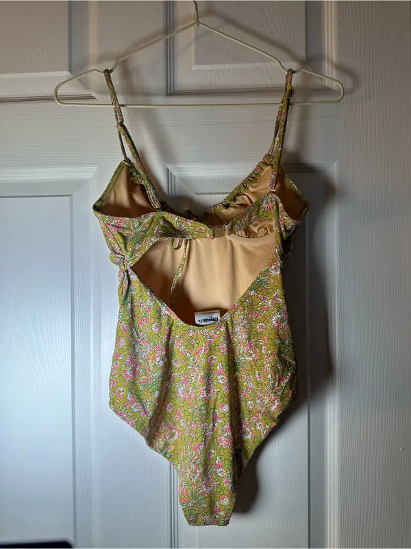 Reformation Rhythm Bouquet Tie Front Underwire One-Piece - Image 3