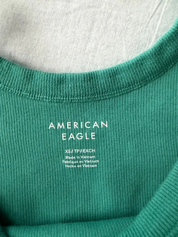 American Eagle Green Ribbed Tank - Image 4
