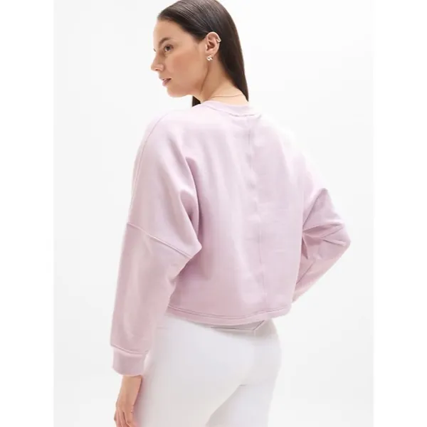 Athleta XL Easy Fleece Doman Crop Sweatshirt Lilac Sky X-Large Regular - Image 4