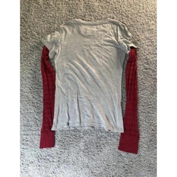 Pressbox Alabama Crimson Tide Women Size XL Shirt Gray Red Long Sleeve - Image 3