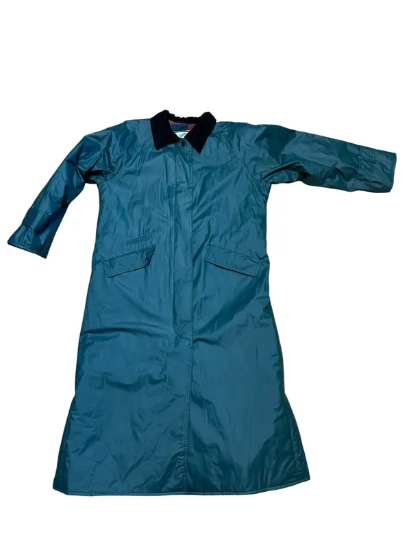 Vintage Misty Harbor Green Plaid Women’s Size M Flannel Lined Rain Coat - Image 10