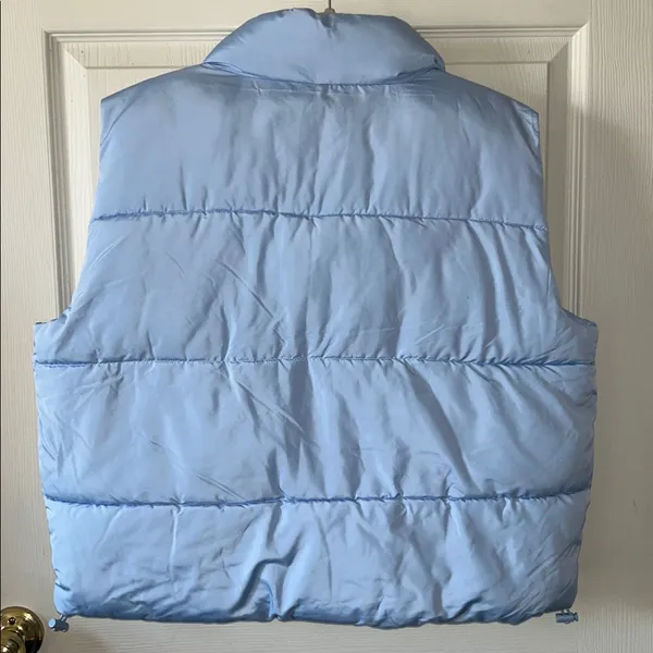 Urban Outfitters BDG Pia Sleeveless Blue‎ Zip Puffer Vest Small Back to School - Image 11