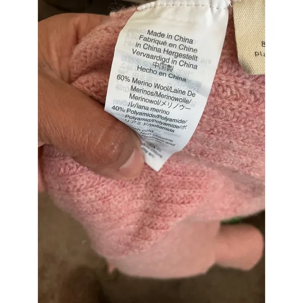 Madewell Button-Front‎ Merino Wool Blend Sweater XXS Pink Ribbed Knit Top - Image 4
