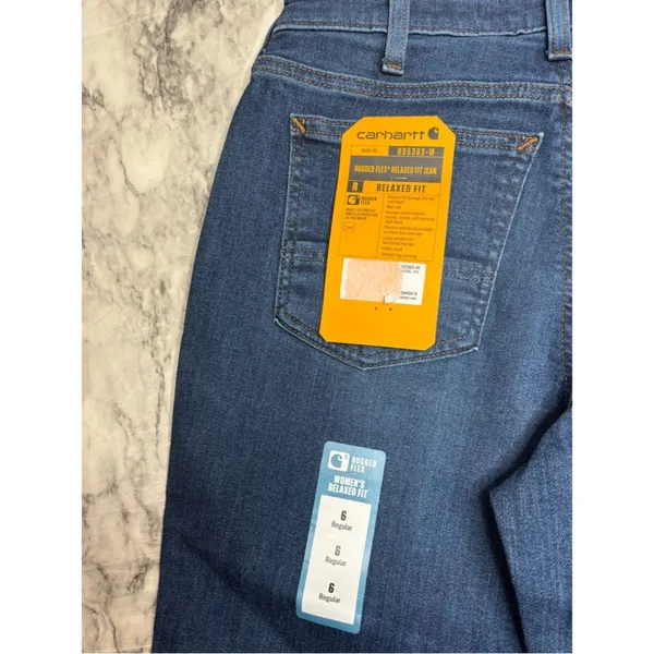 Carhartt Rugged Flex Relax Fit Jeans Straight Leg Womens 6 NWT denim workwear - Image 7