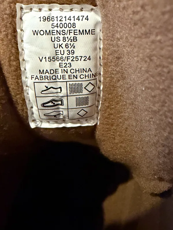 Lands' End Quilted Tan and Black Zip-Front Women's Winter Rain Boots - Image 6