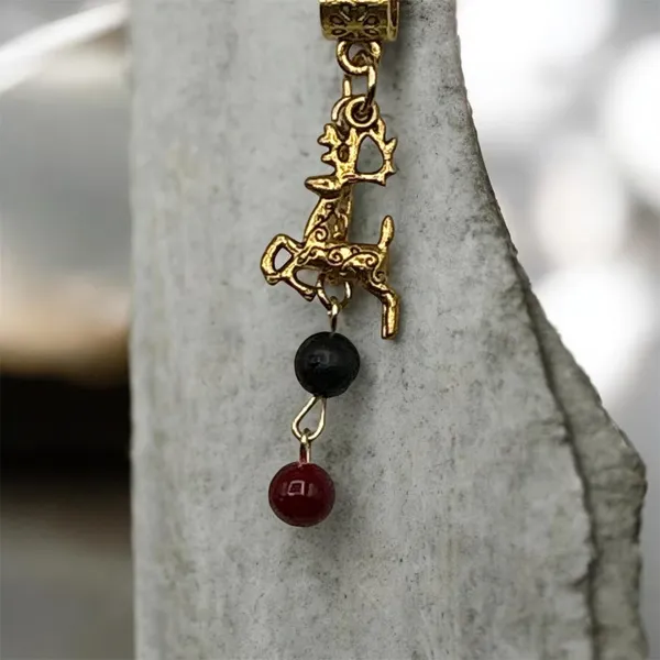 Artisan Deer Gold Tone Pendant  - Image 2
