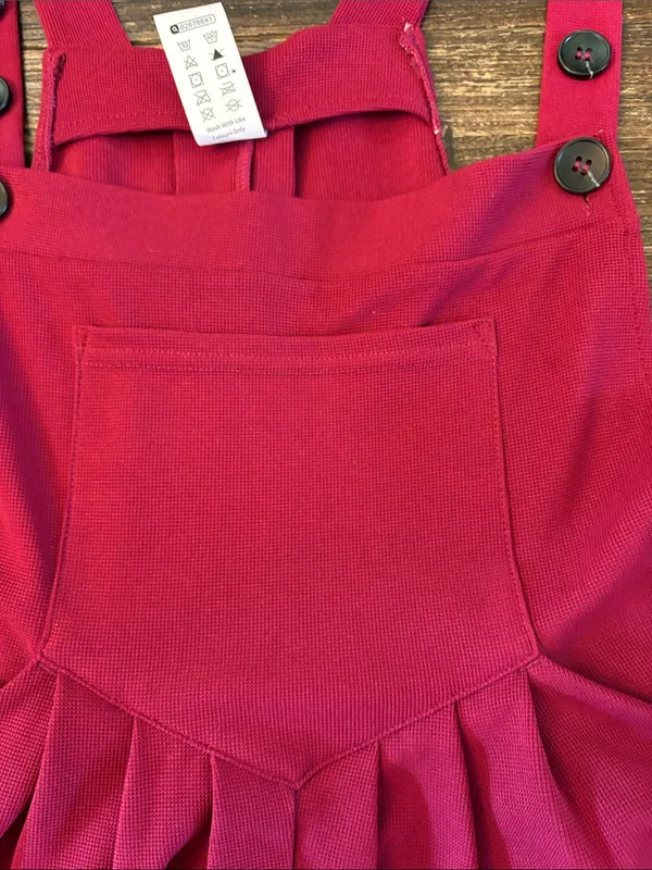 Halara Waffle Knit‎ Overall Joggers Anemone Raspberry Pink Small EUC - Image 8
