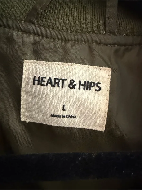 Heart & Hips Women’s Green Bomber Jacket - Image 3