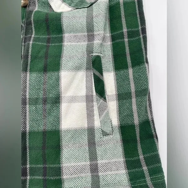 Offline by Aerie XS Plaid Green & White Jacket Shacket Oversized Women’s Layers - Image 6