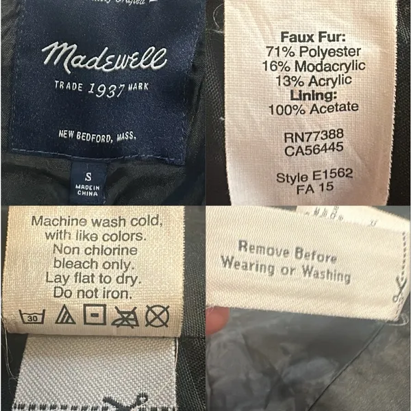 Madewell Black Faux Shearling Sherpa Vest Small Apres Ski Boho Cozycore Hygge‎ - Image 10