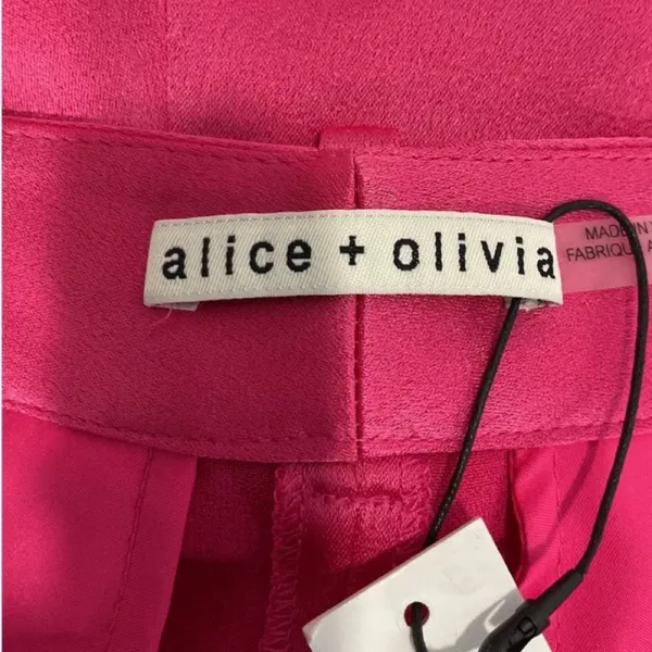Alice + Olivia “Conry” Pleated Satin Shorts in “Raspberry” NWT Size 6 - Image 4