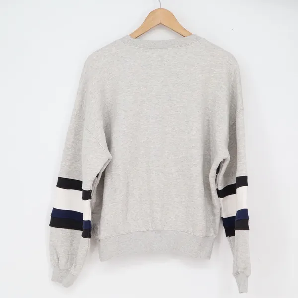 Chaser Sweatshirt Womens S New York Graphic Grey Striped Relaxed Excellent - Image 4