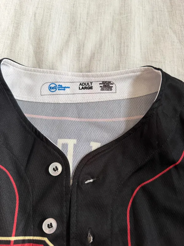 Alpha Phi Baseball Jersey Black Size L - Image 3