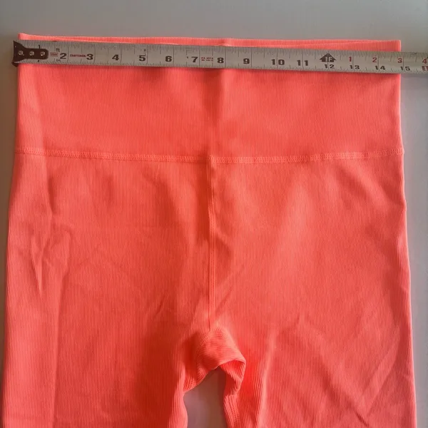 LOVE&SPORTS Neon Orange Athletic Gym‎ Shorts Spandex, High Rise Like New XL - Image 5