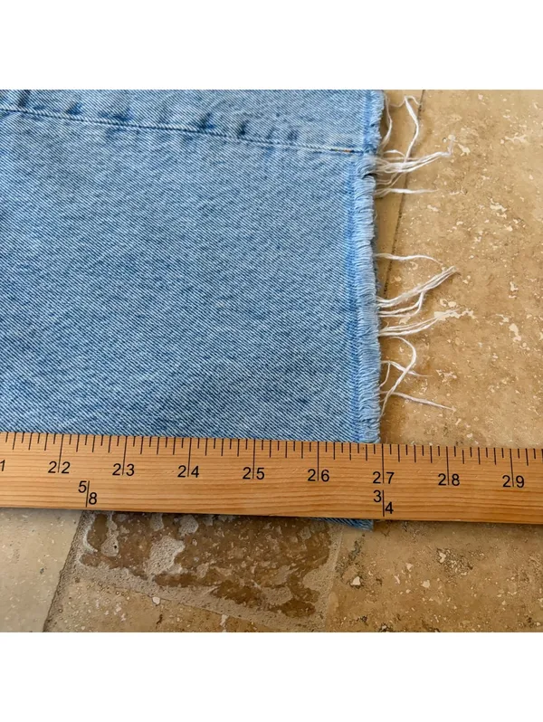Anine Bing Lara Jean Distressed Button Fly Raw Hem Denim Women's Size 27 - Image 7