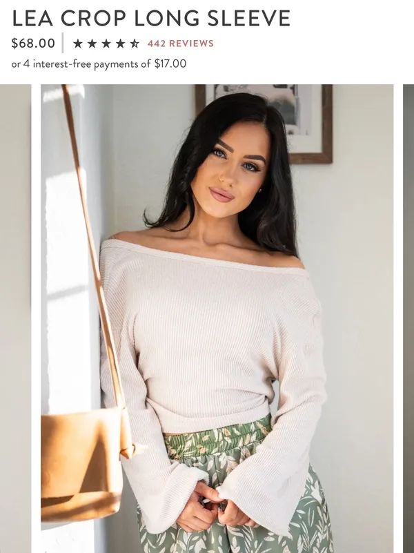 Sozy Lea Crop Long Sleeve - Image 2