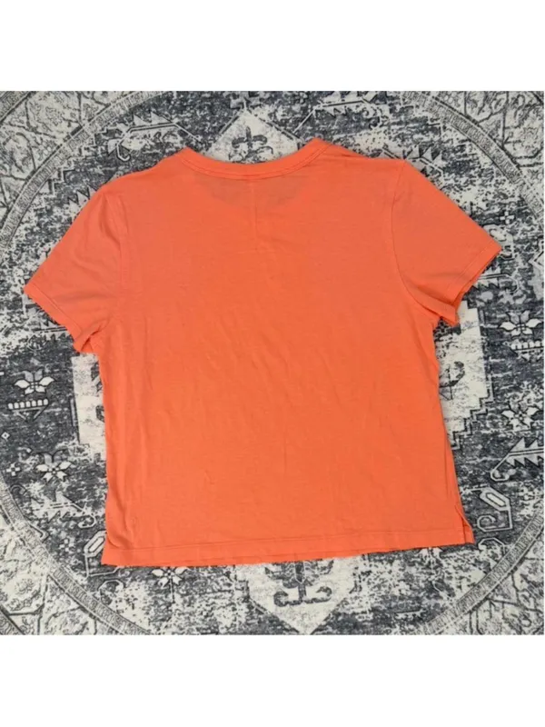 Lululemon Classic-Fit Cotton-Blend T-Shirt Sunny Coral - Size 2 - Image 4