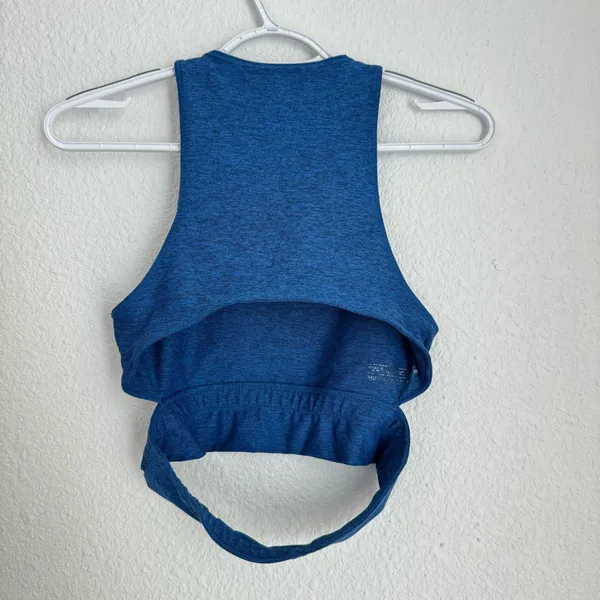 Outdoor Voices Open Back Long Line Sports Bra Crop Top Women’s size XS Blue - Image 4