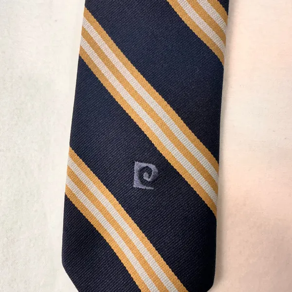Pierre Cardin Tie Vintage Striped Necktie Blue Multicolor Classic Cravat - Image 4