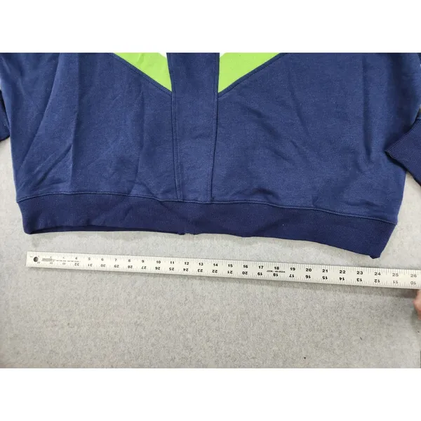 Women WEAR Erin Andrews Seattle Seahawks Yarn Dye Stripe Full-Zip Jacket Plus 3X - Image 14