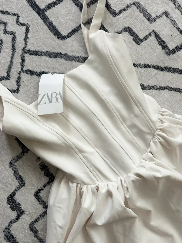 dress mini corset inspired ruffled balloon bodycon summer cocktail wedding - Image 17