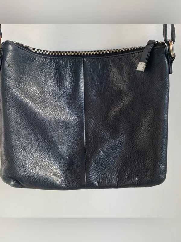 Margot black leather crossbody bag purse Classic minimalist fall winter classic - Image 4