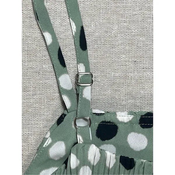 Ann Taylor | Green Dalmation Print Pleated Tank | Small - Image 4