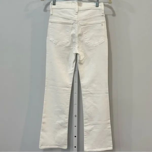 NWT Madewell Kick‎ Out Crop Jeans White Stretch Denim Jeans NI961 - Image 4