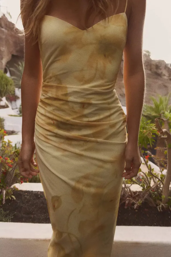 Zara printed tulle midi dress    - Image 2
