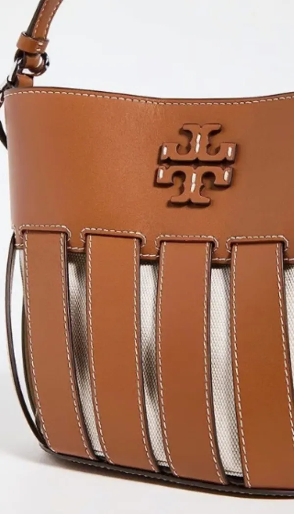 Tory Burch Small McGraw Die cut Bucket bag - Image 3