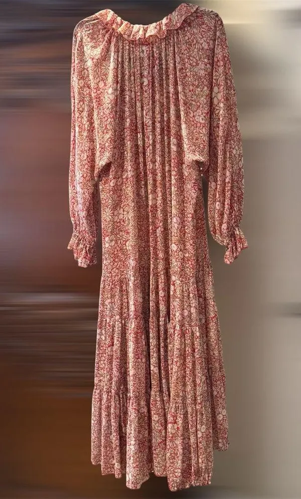 FREE PEOPLE Feeling Groovy floral boho maxi dress, size M - Image 8