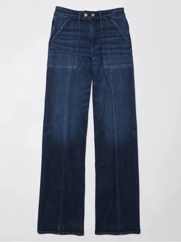 American Eagle AE Super High-Waisted Baggy Wide-Leg Jean 14 Short - Image 8