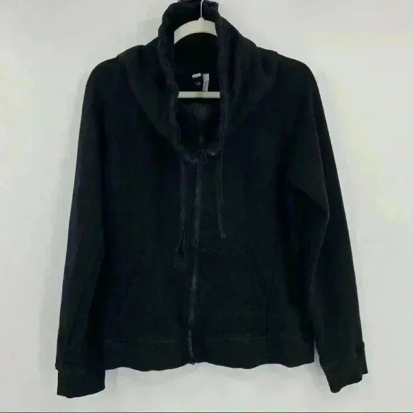 Z by Zella Full Effect Women's Black Zip‎ Activewear Casual Sweater Size L - Image 5