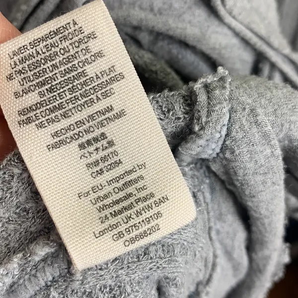 Free People We the Free Laguna Gray Thermal Long Sleeve Top W-167 Size XS - Image 9