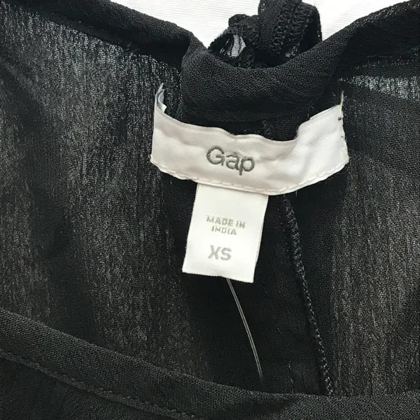 NWT XS Tank Top Blouse Black Women’s Bow Sequins Shirt - Image 6