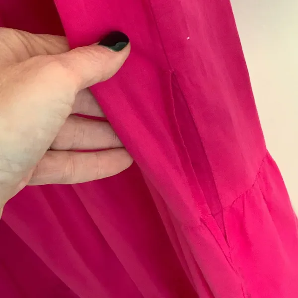 Xirena Magenta Tiered Midi‎ Sun Dress size small - Image 3