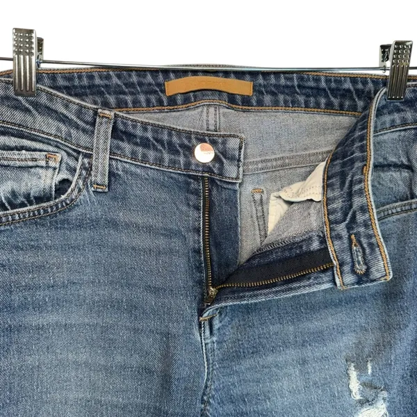 Joes Jeans The Lara Mid Rise Cigarette Ankle‎ Jeans Distressed Raw Hem Blue 28 - Image 6