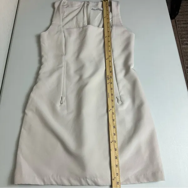 Abercrombie & Fitch Classic Square Neckline Mini Dress in Beige Size Small - Image 8