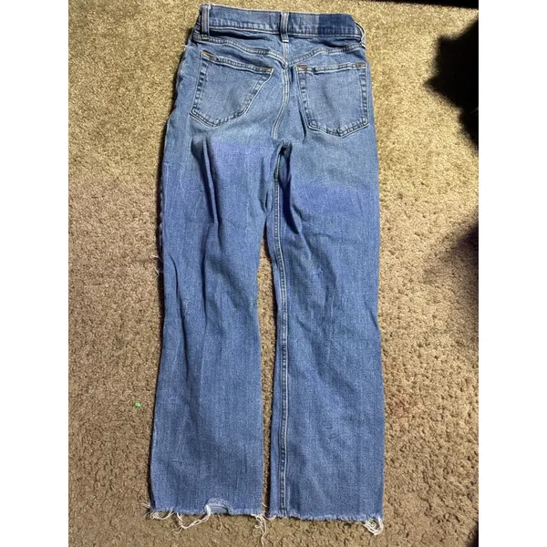 Abercrombie&Fitch The Ankle Straight Ultra High Rise Distressed Jeans Blue 27/4R - Image 5