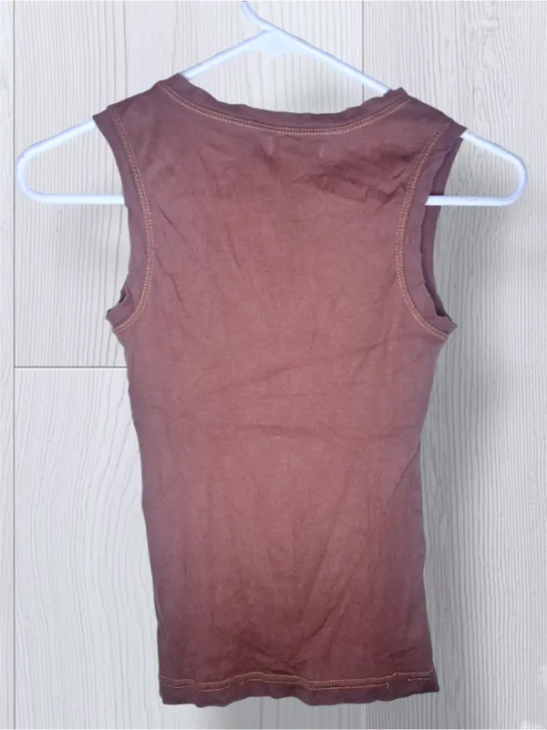 O'NEILL Women’s Vintage Y2K Graphic Tank Top Mauve Plum Dusty Rose Floral Palm - Image 4
