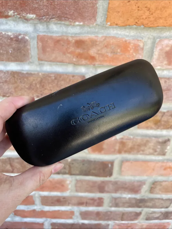 Coach clamshell Sun Glass Case black hardshell - Image 2