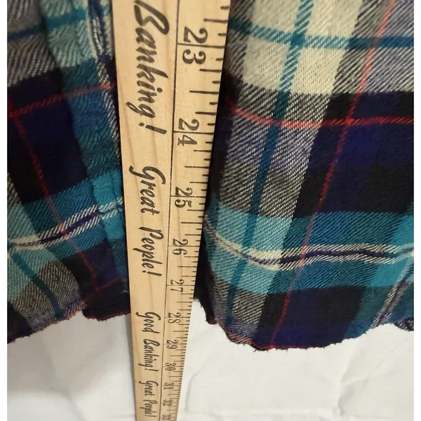 American Eagle Ahh-Mazingly Soft Boyfriend Fit Plaid Flannel Shirt‎ Grunge Y2K - Image 5