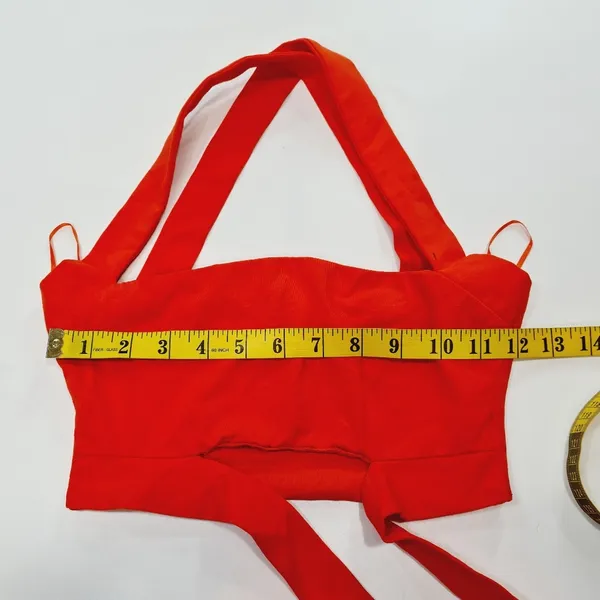 Superdown Elva Halter Tie Top in Poppy - Image 12