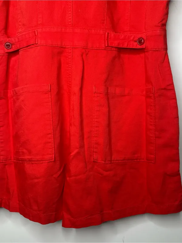 Outerknown NWT Trestles Utility Lightweight Romper Red Small - Image 5