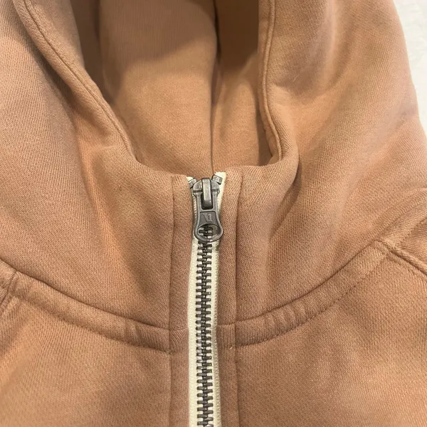 Vuori Women's Restore Half Zip Hoodie dark beige/tan color size M women - Image 6